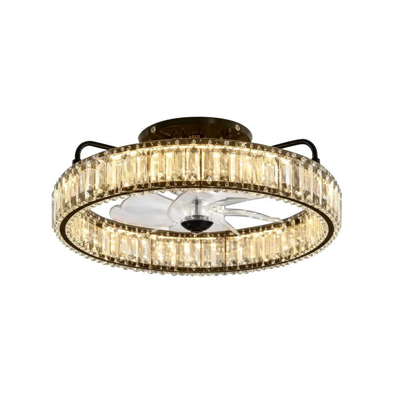 Guia de luz do ventilador LED regulável: escurecimento e controle de cores