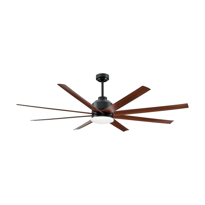 Ventilador de teto tradicional de grão de madeira preta e escura com luz Ventilador de teto tradicional de grão de madeira preta e escura com luz