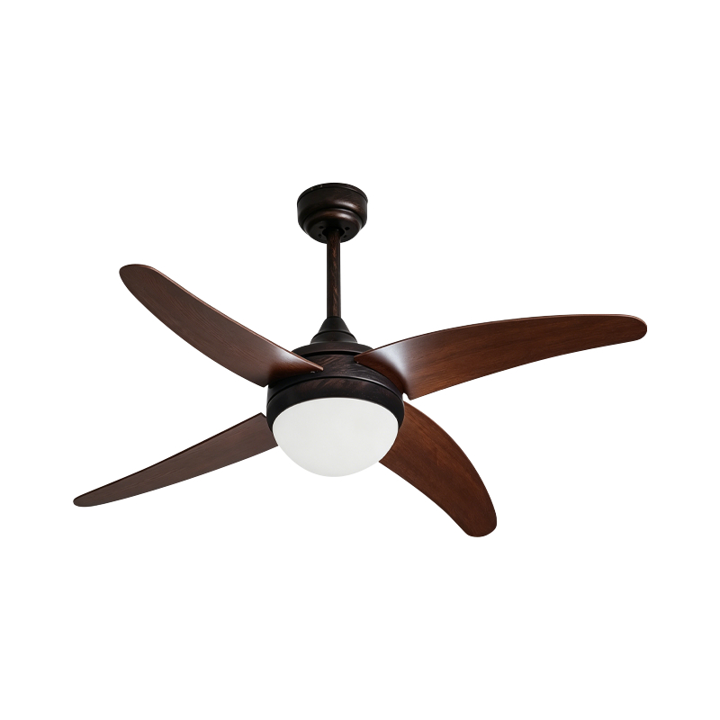 Ventilador de teto de lâmina de madeira compensada com luz Ventilador de teto de lâmina de madeira compensada com luz