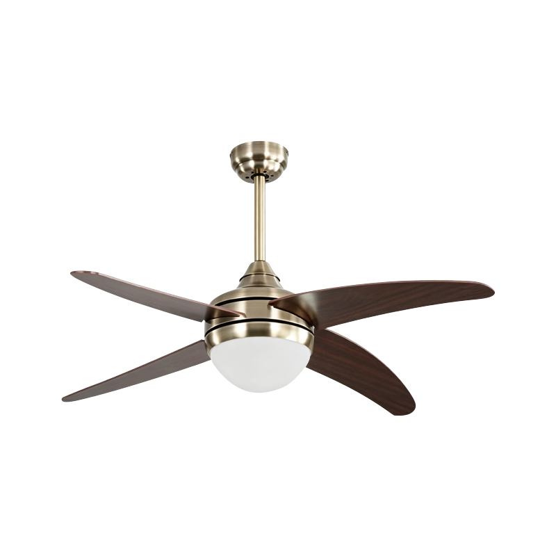 Ventilador de teto de lâmina de madeira compensada com luz Ventilador de teto de lâmina de madeira compensada com luz