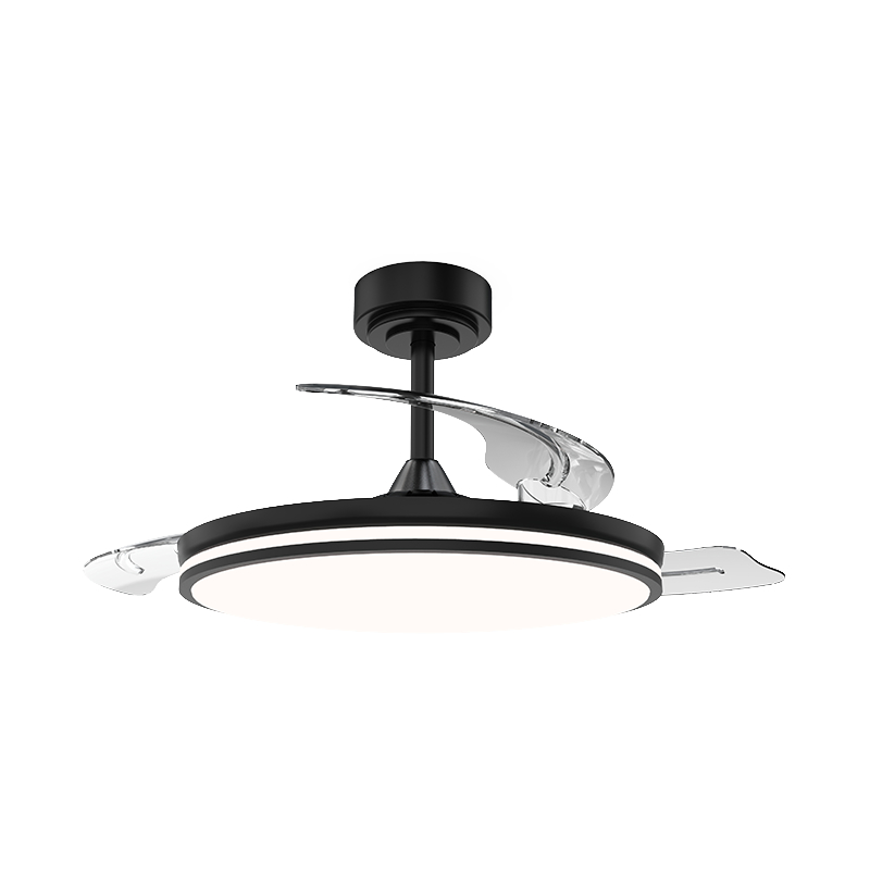Ventilador de teto retrátil silencioso com lâminas invisíveis Ventilador de teto retrátil silencioso com lâminas invisíveis