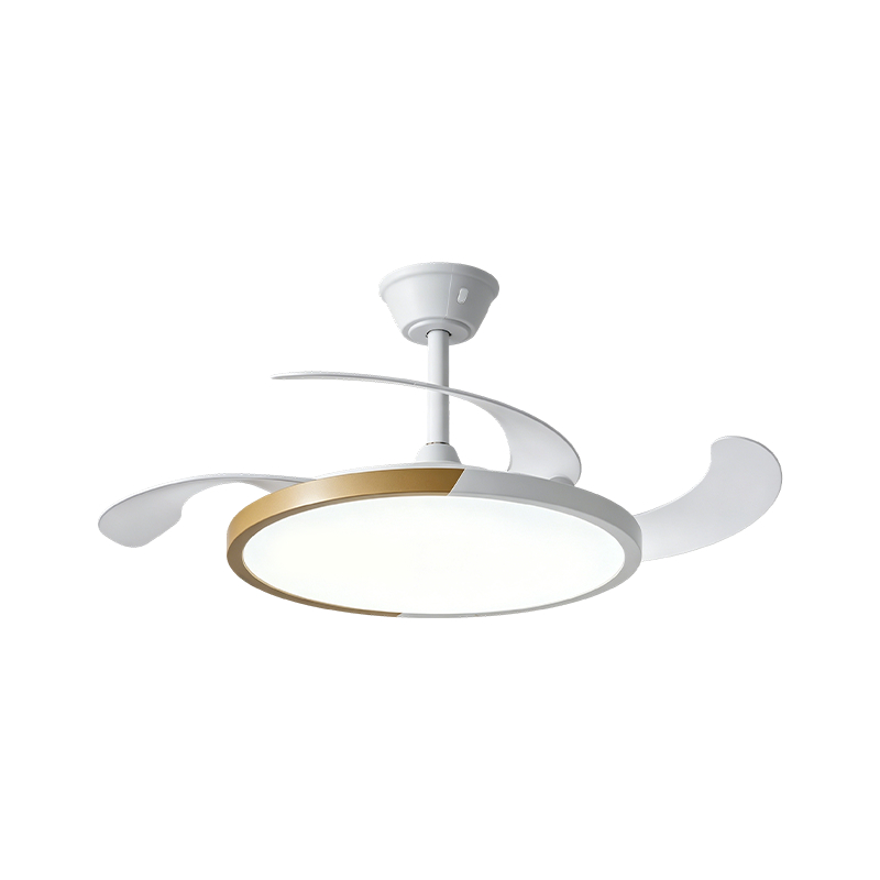 Luz de ventilador retrátil de grão de madeira rústica Luz de ventilador retrátil de grão de madeira rústica