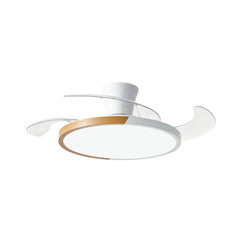 Luz de ventilador retrátil de grão de madeira rústica Luz de ventilador retrátil de grão de madeira rústica