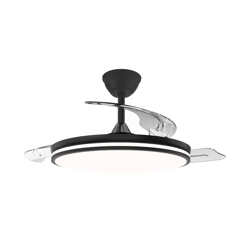 Ventilador de teto retrátil silencioso com lâminas invisíveis Ventilador de teto retrátil silencioso com lâminas invisíveis