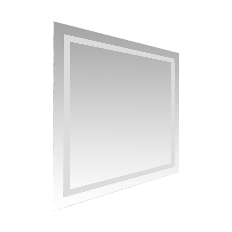 Moldura de alumínio LED Espelho de banheiro retroiluminado com escurecimento inteligente e desembaçamento Moldura de alumínio LED Espelho de banheiro retroiluminado com escurecimento inteligente e desembaçamento